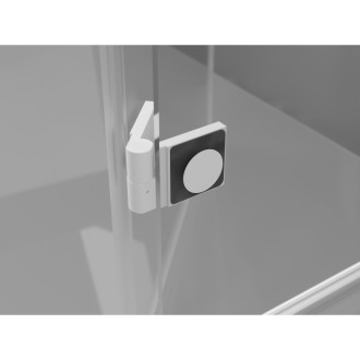 Mexen Lunar L Duo sprchové dveře s otočnými dveřmi 180 cm, průhledné, bílé - 834DL-180-000-20-00