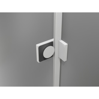 Mexen Lunar L Duo sprchové dveře s otočnými dveřmi 200 cm, průhledné, bílé - 834DL-200-000-20-00