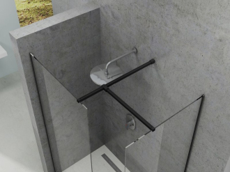 Ravak Walk In Wall-100 v.200 black+Transparent GW9WA0300Z1