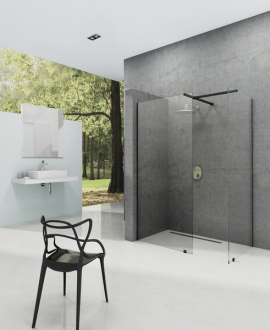 Ravak Walk In Wall-110 v.200 black+Transparent GW9WD0300Z1