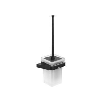 Ravak TD 410.20 Držák s nádobkou a WC štětkou, black X07P566