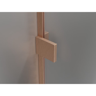 Mexen Lunar L Duo drzwi prysznicowe uchylne 180 cm, transparent, miedź szczotkowana - 834DL-180-000-65-00