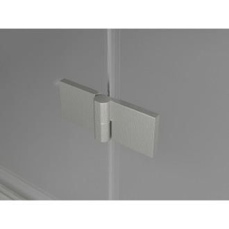 Mexen Lunar L Duo drzwi prysznicowe uchylne 180 cm, transparent, nikiel szczotkowany - 834DL-180-000-97-00