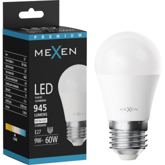 LED žárovka Mexen Nova E27, G45, 9W, neutrální - 4000K, 945 lm - L101-E27-0940-01