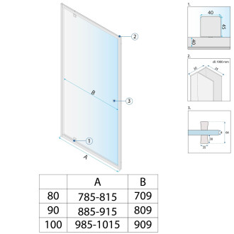 Rea Sprchové dveře Rea Primo Swing 80 Chrome REA-K2563