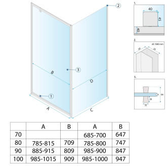 Rea Sprchový kout Rea Primo Swing 80x80 Chrome KPL-K2663