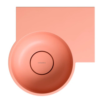 Omnires OVO M+ umyvadlo na desku/závěsné pravé, 33 x 34 cm, coral mat OVO335UWPCO