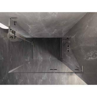 Sprchový kout Mexen Lunar L Duo s pravým pantem 95 x 80 cm, průhledný, chrom - 834L-095P-080L-01-00