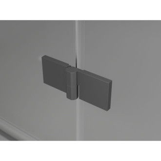 Mexen Lunar Duo kabina prysznicowa uchylna prawa 120 x 80 cm, transparent, gun metal - 834-120P-080L-95-00