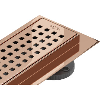 Mexen Flat 360° M08 lineární otočný odtok 60 cm, růžové zlato - 1625060-40