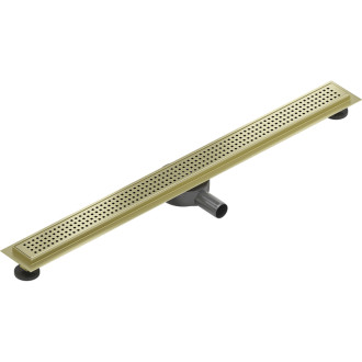 Mexen Flat 360° M08 odpływ liniowy obrotowy 90 cm, złoty szczotkowany - 1A25090-40