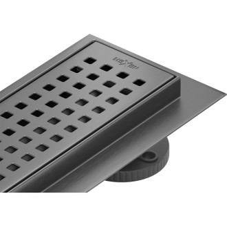 Mexen Flat 360° otočný lineární odtok M08 100 cm, kartáčovaná barva pistole gray - 1E25100-40