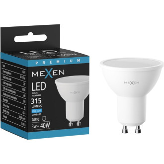LED žárovka Mexen Nova GU10, 3W, studená - 6500K, 315 lm - L107-GU10-0365-01