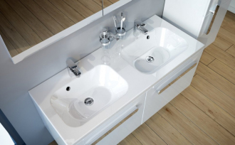 Ravak dvojumyvadlo Chrome 1200 white s otvory XJG01112000