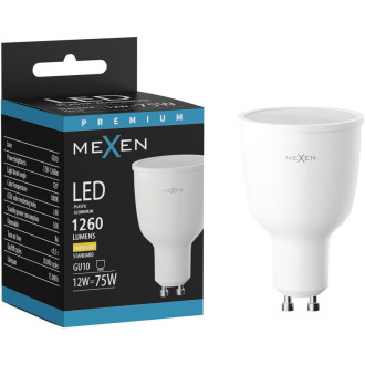 LED žárovka Mexen Nova GU10, 12W, teplá - 3000K, 1260 lm - L108-GU10-1230-01