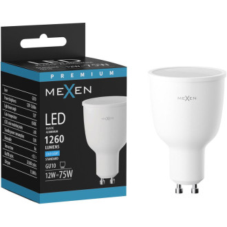 LED žárovka Mexen Nova GU10, 12W, studená - 6500K, 1260 lm - L108-GU10-1265-01