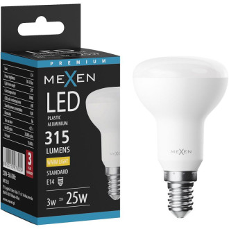 LED žárovka Mexen Nova E14, R50, 3W, teplá - 3000K, 315 lm - L103-E14-0330-01