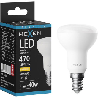 LED žárovka Mexen Nova E14, R50, 4,5W, teplá - 3000K, 470 lm - L103-E14-0530-01