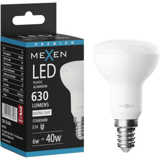 LED žárovka Mexen Nova E14, R50, 6W, neutrální - 4000K, 630 lm - L103-E14-0640-01