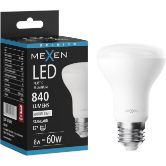 LED žárovka Mexen Nova E27, R63, 8W, neutrální - 4000K, 840 lm - L104-E27-0840-01