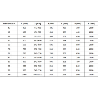 Mexen Lunar-B drzwi prysznicowe uchylne lewe 50 cm, transparent, nikiel szczotkowany - 832-050-000-97-00-L