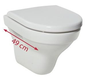 JIKA Tigo H8202130000001 Klozet závěsný 49 cm hluboké splachování bílý+