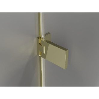 Sprchové dveře Mexen Lunar-F levé skládací 50 cm, průhledné, zlaté - 836-050-000-50-00-L