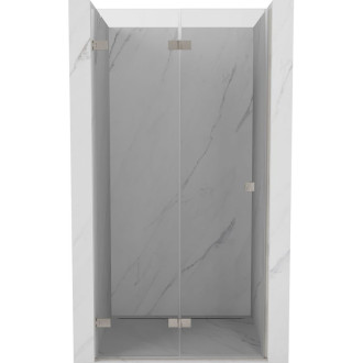Sprchové dveře Mexen Lunar-F levé skládací 55 cm, průhledné, kartáčovaný nikl - 836-055-000-97-00-L