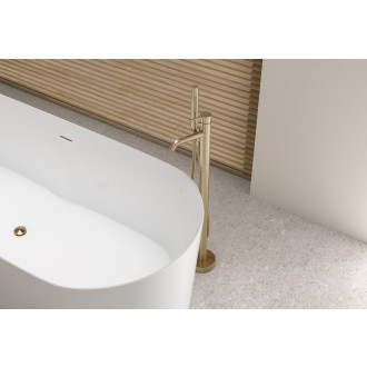 Vanová baterie stojící Ciriculus, brushed gold