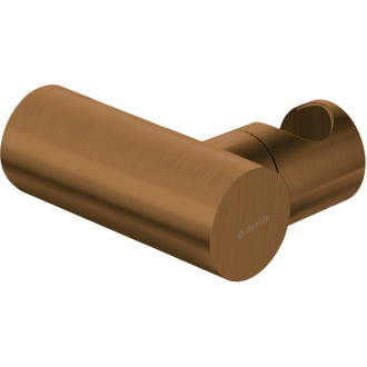 Deante Kulatý mosazný nástěnný držák ruční sprchy, kartáčovaný bronz ANR_C21U