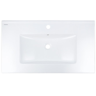 Umywalka ceramiczna wpuszczana z miejscem na baterię