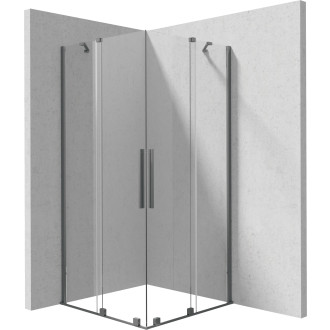 Deante Sprchový kout Prizma, titanium, 80 × 80 cm, KTJ_D38R + KTJ_D38R KPNDP08P08