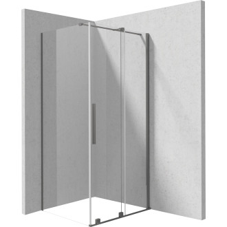 Deante Sprchový kout Prizma, titanium, 120 × 80 cm, KTJ_D32R + KTJ_D38P KPNDP12S08