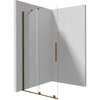 Deante Posuvná walk-in sprchová stěna Prizma, kartáčovaný bronz, 80 × 195 cm KTJ_C38R