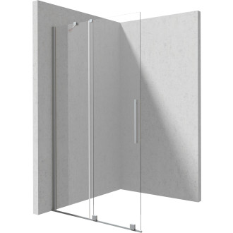Deante Posuvná walk-in sprchová stěna Prizma, kartáčovaná ocel, 80 × 195 cm KTJ_F38R