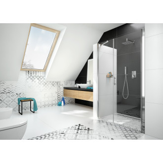 Drzwi prysznicowe wnękowe 90 cm - uchylne