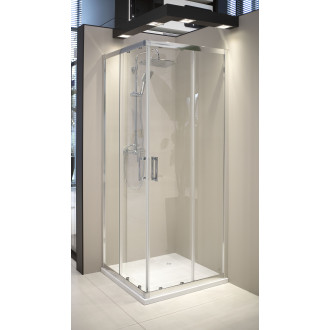 Kabina prysznicowa z brodzikiem prostokątna - 80x90 cm