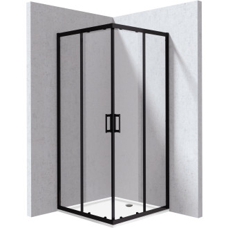 Deante Set: KYC_N099P + KTJ_081B, nero, 90 × 90 cm KYCPN099P
