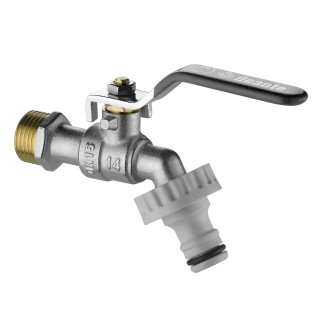 Zawór kulowy czerpalny ogrodowy z adapterami - 1/2"