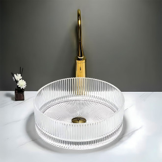 REA Umyvadlo na desku Ingrid 36 Transparent REA-U8522