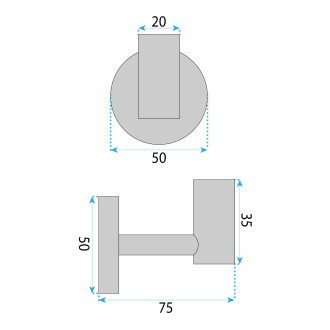 Rea Koupelnový věšák 5705 Galo Brush Nickel REA-88031