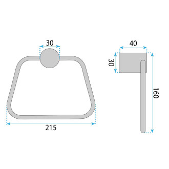 Rea Koupelnový věšák Tomi 5810 Brush Nickle REA-88078