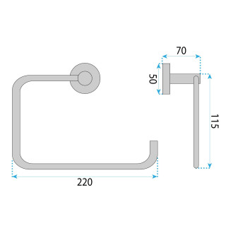 Rea Koupelnový věšák 5610 Leo Black REA-88085
