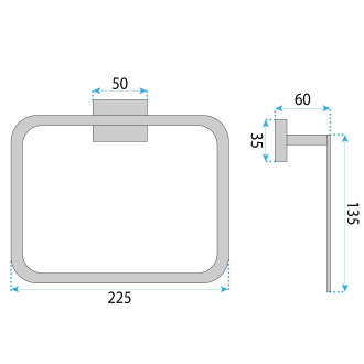 Rea Koupelnový věšák Ring 210 OSTE GOLD REA-88072