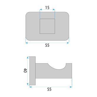 Rea Koupelnový věšák Nico 5905 Brush Nickel REA-88038