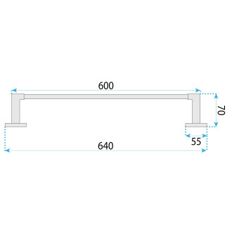 Rea Koupelnový věšák 5901 Nico Brush Nickel REA-88015