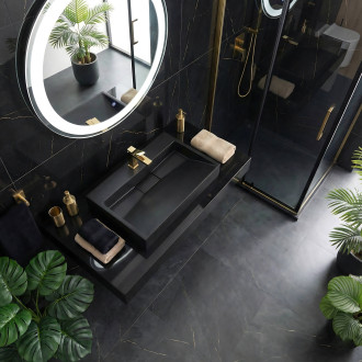 REA Konglomerátové umyvadlo Goya 70 Black REA-U8802