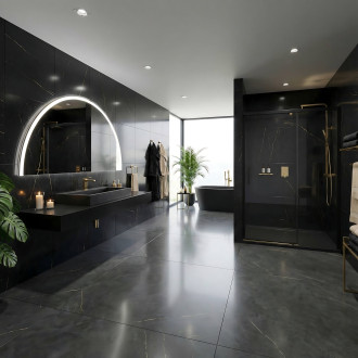 REA Konglomerátové umyvadlo Goya 50 Black REA-U8778