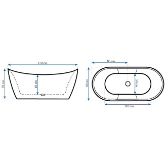 Rea vana volně stojící 1700 Ferrano REA-W0106