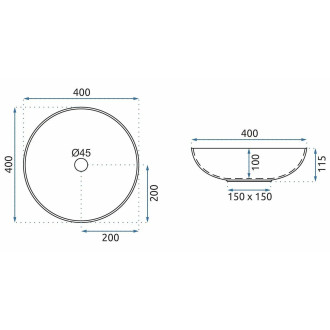 REA Peru umyvadlo na desku REA-U6031